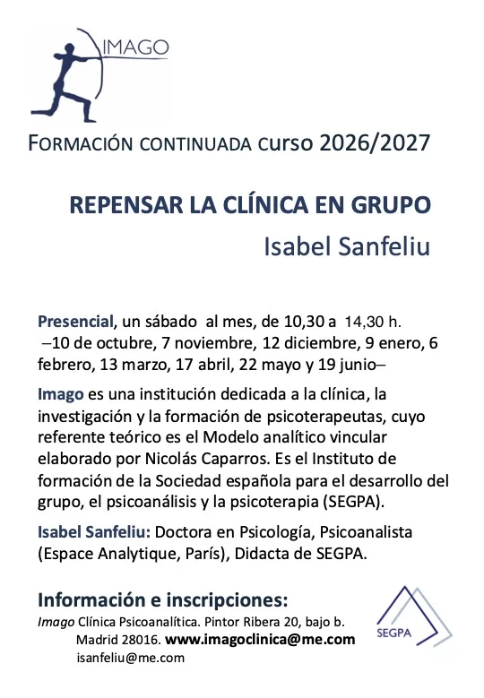 Programa curso Psicoterapia de grupo 2026/27